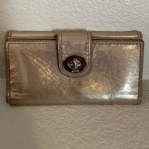 Coach Sateen Gold Wallet